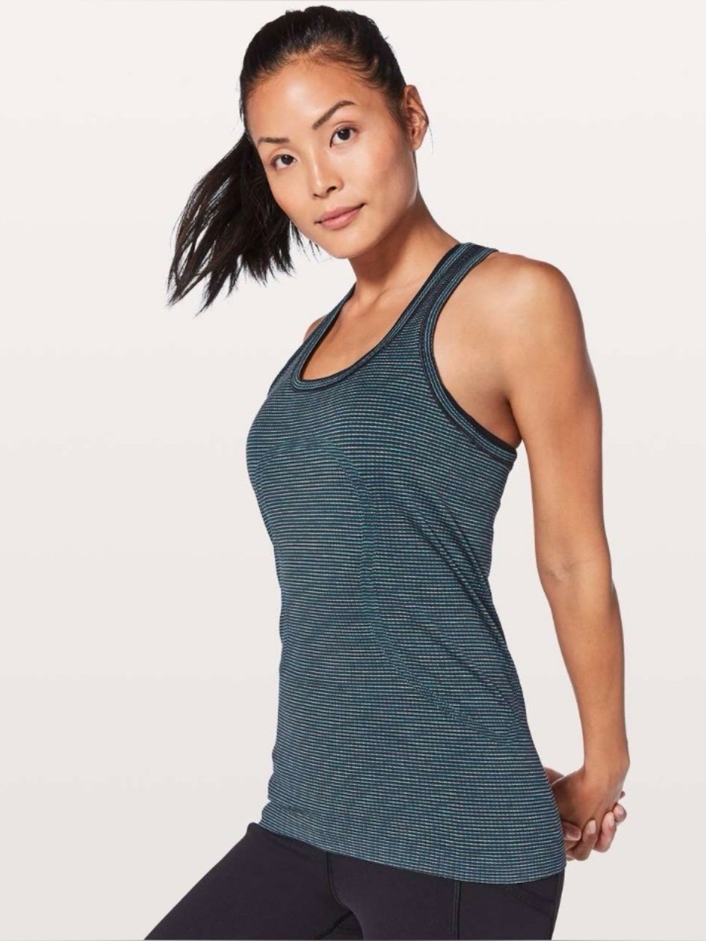 Lululemon Athletica Swiftly Tech Racerback TankTop Dark Maritime Size 10